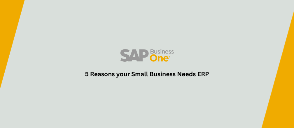 5 Reasons your Small Business Needs ERP | Cogniscient